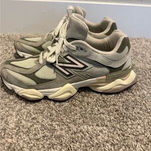 New Balance 9060 Olive and Beige Athletic Shoes